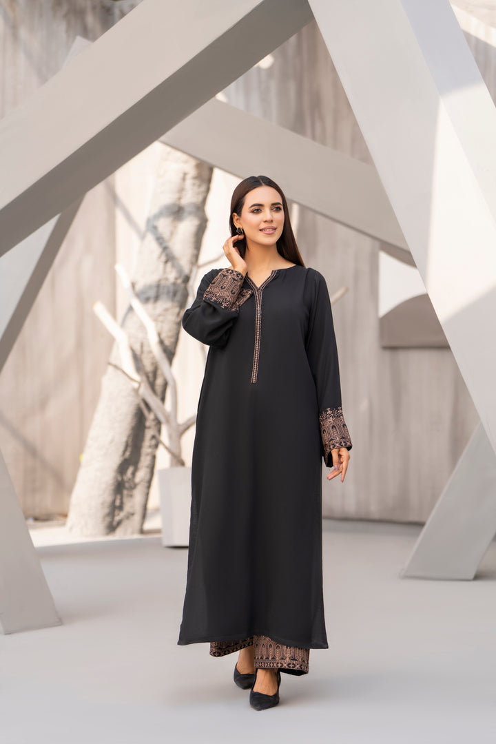 Black Karandi Embroidered 2pc