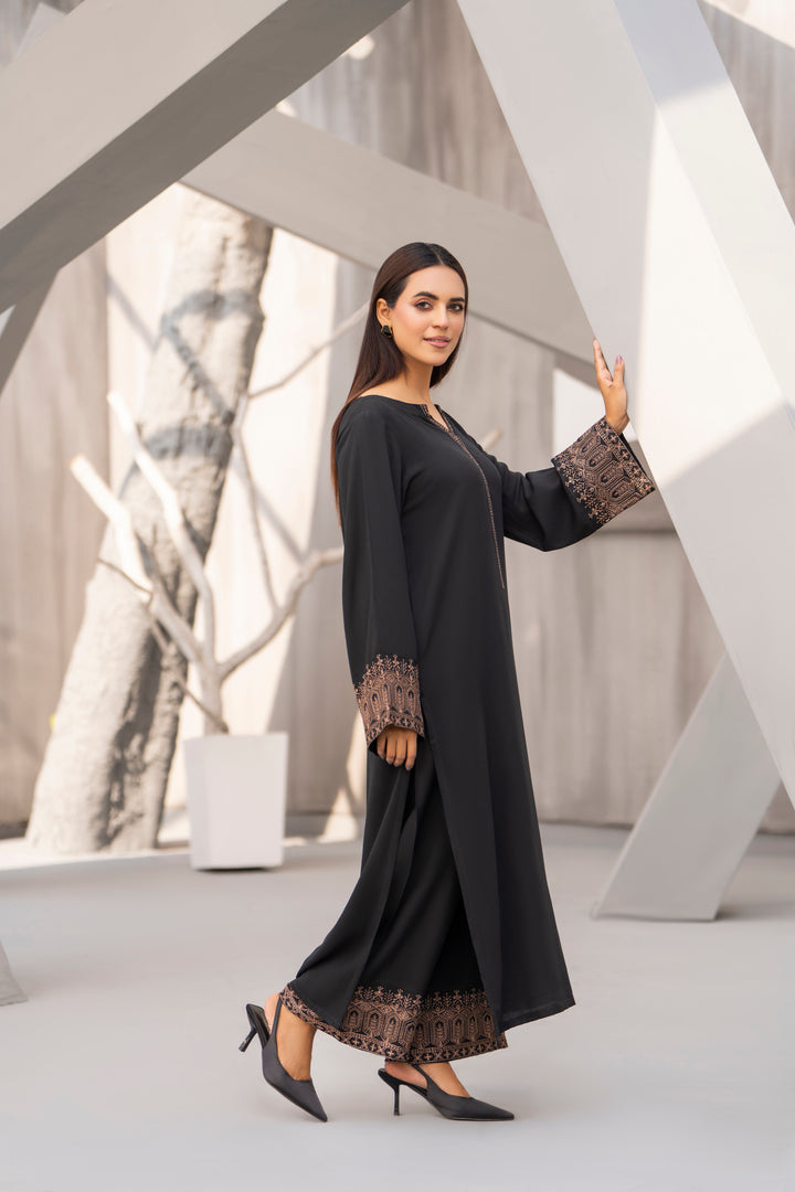 Black Karandi Embroidered 2pc