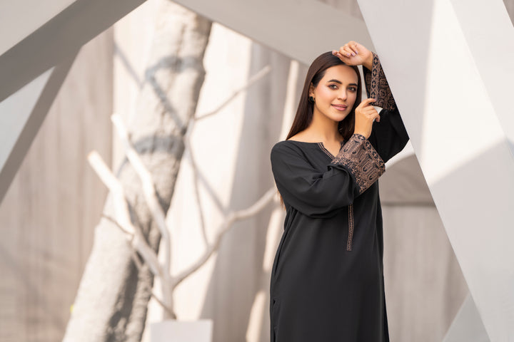 Black Karandi Embroidered 2pc