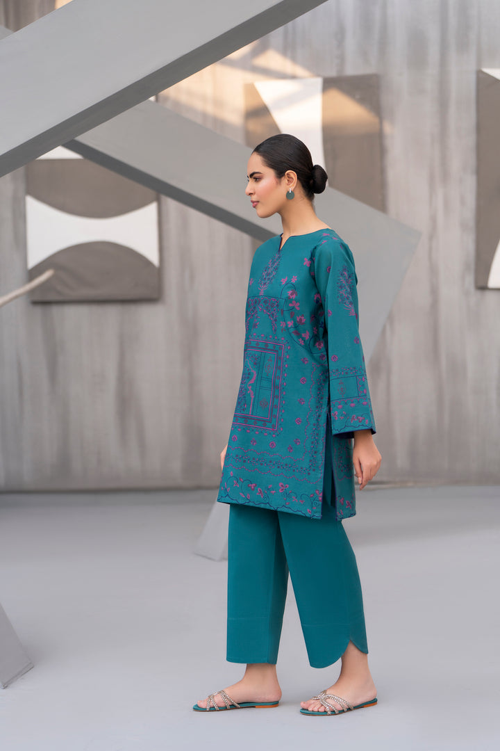 Zinc hand printed khaddar 2pc