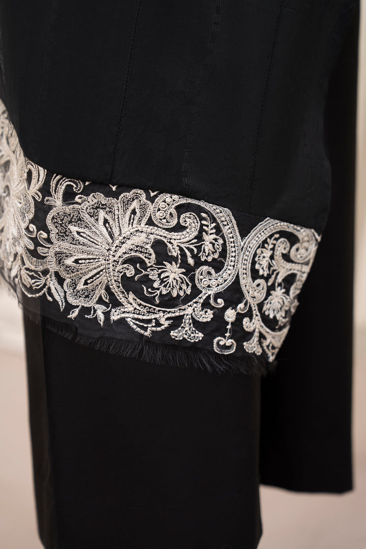 Black and White Embroidered 3pc