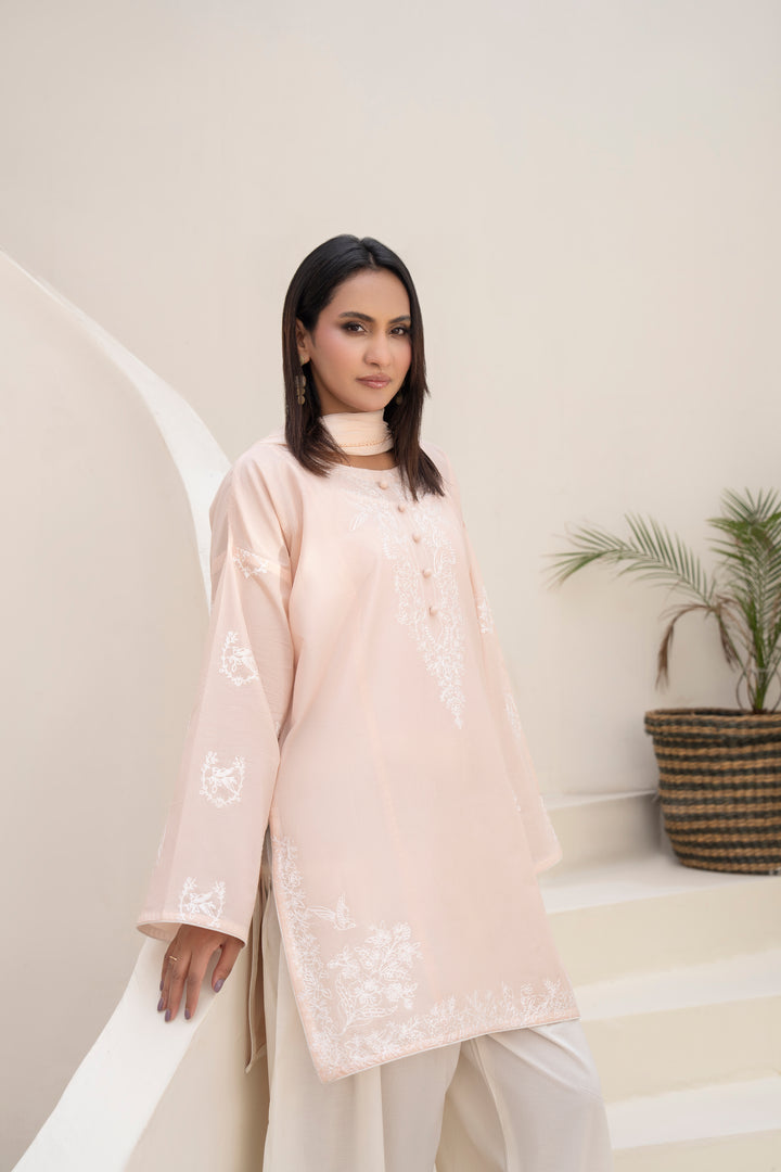 Peach Aari Embroidered 3 pc