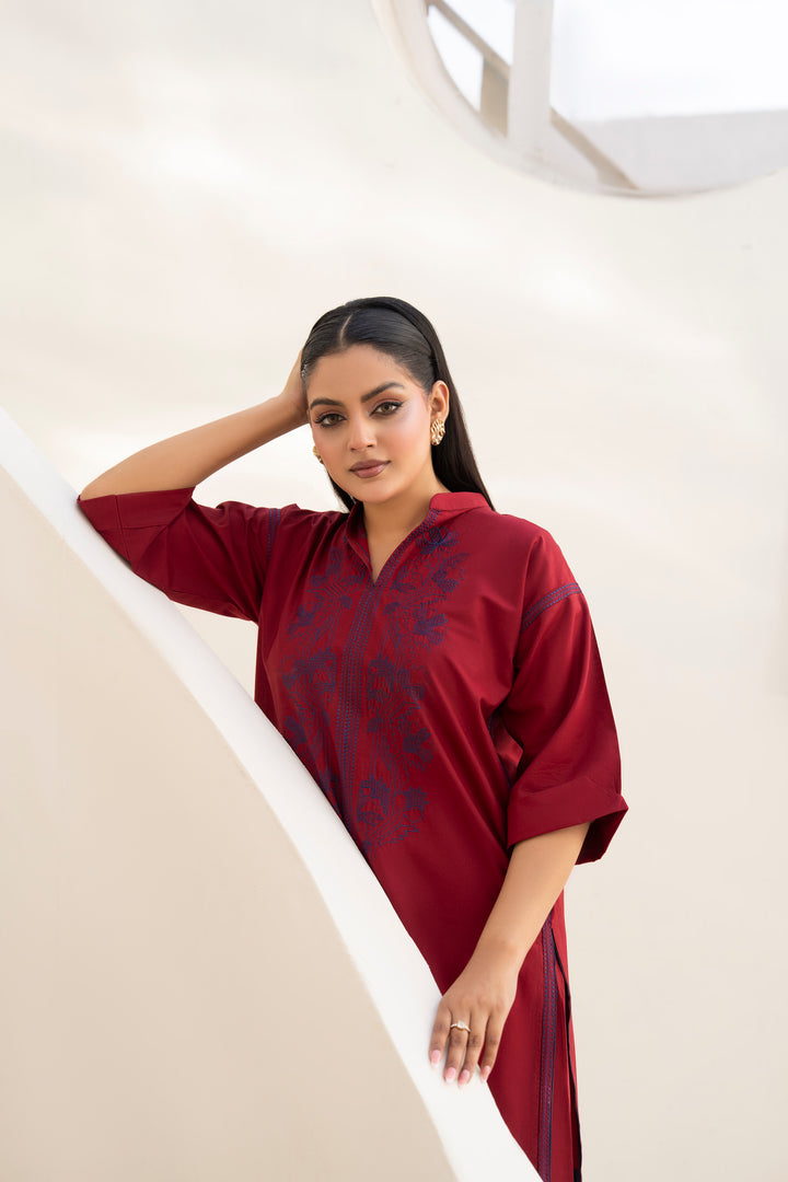 Maroon Embroidered 2pc