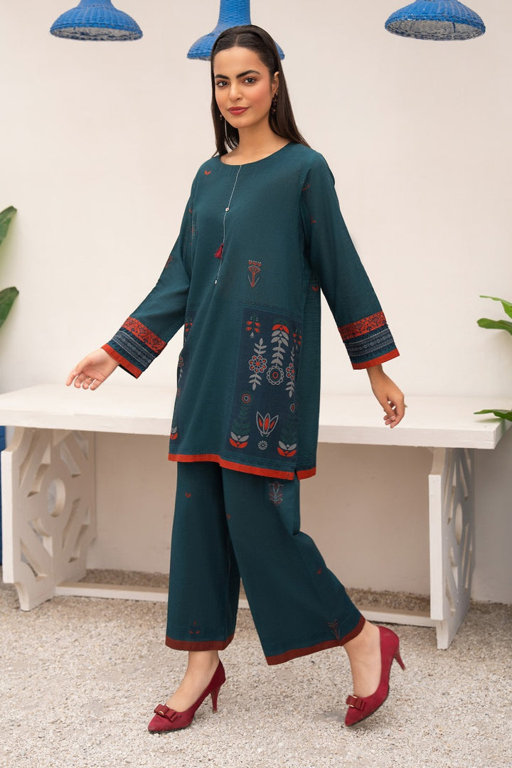 Green Digital Print Khaddar 2 PC Suit