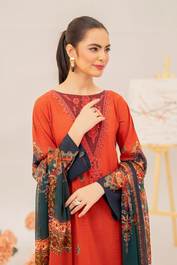 Sunset Blaze Embroidered Suit 2 PC - SH0001