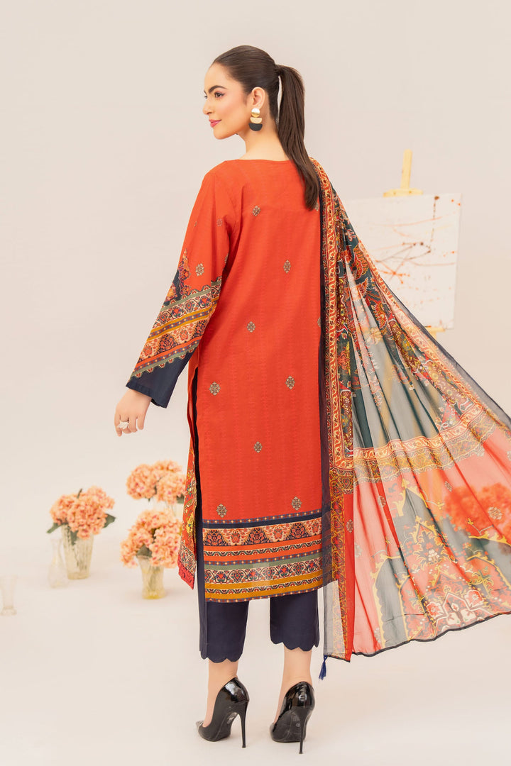 Sunset Blaze Embroidered Suit 2 PC - SH0001