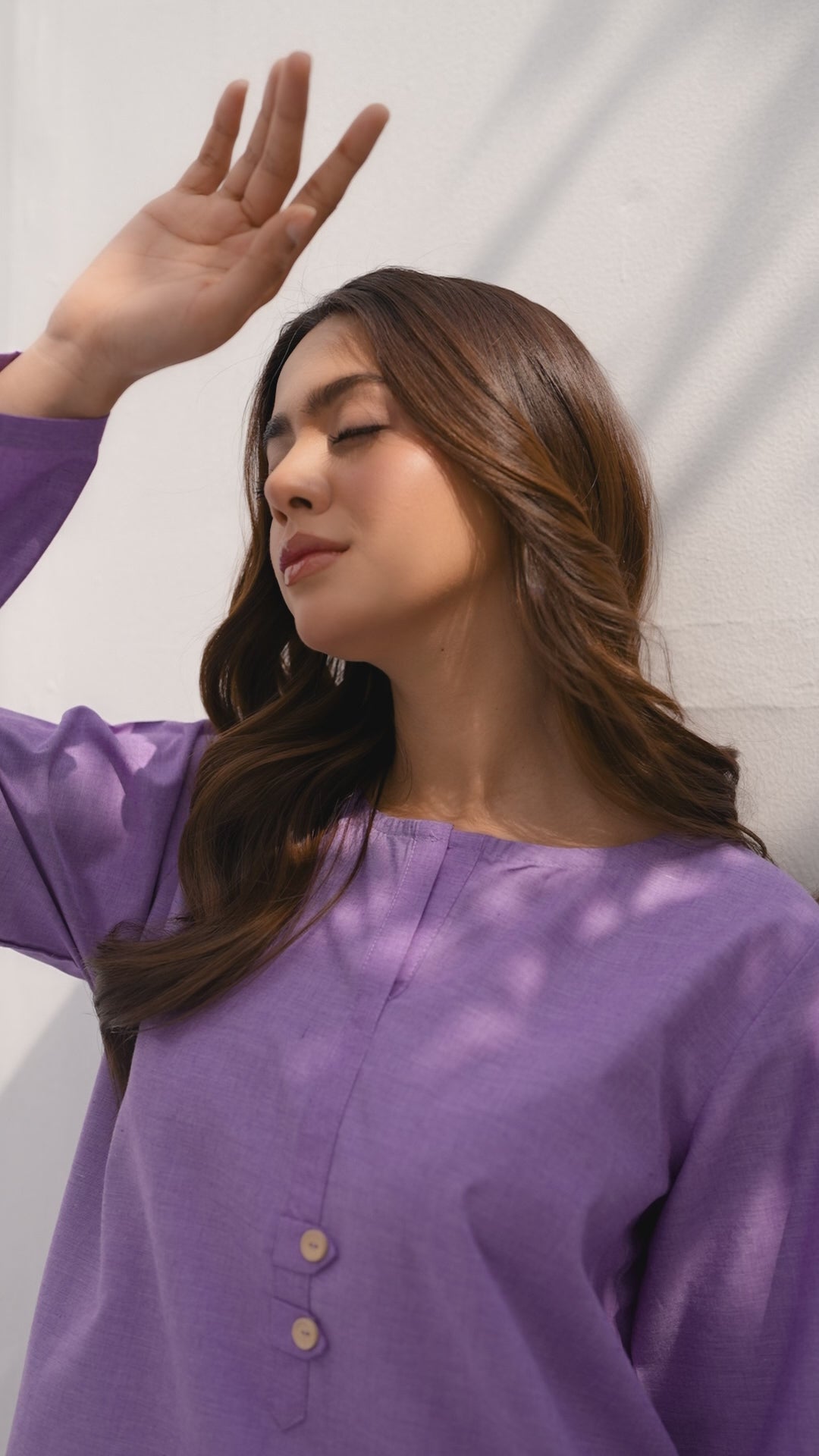 Lilac Solid Plain Chambray 2-Pc Suit