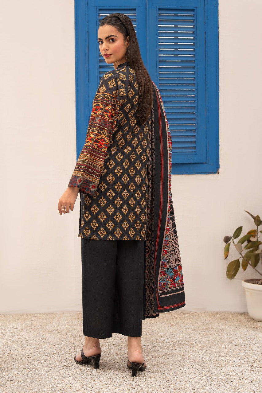 Black Digital Print Khaddar 2 PC Suit