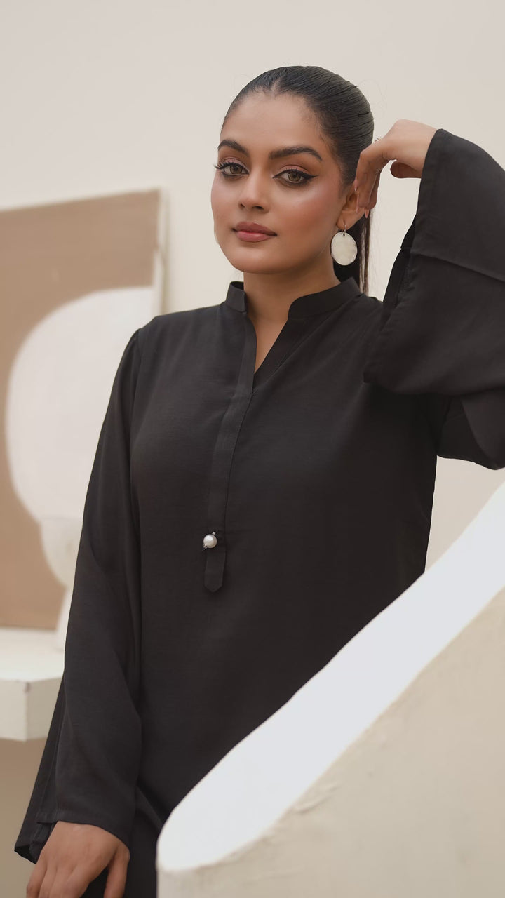 Black and White Solid 2pc