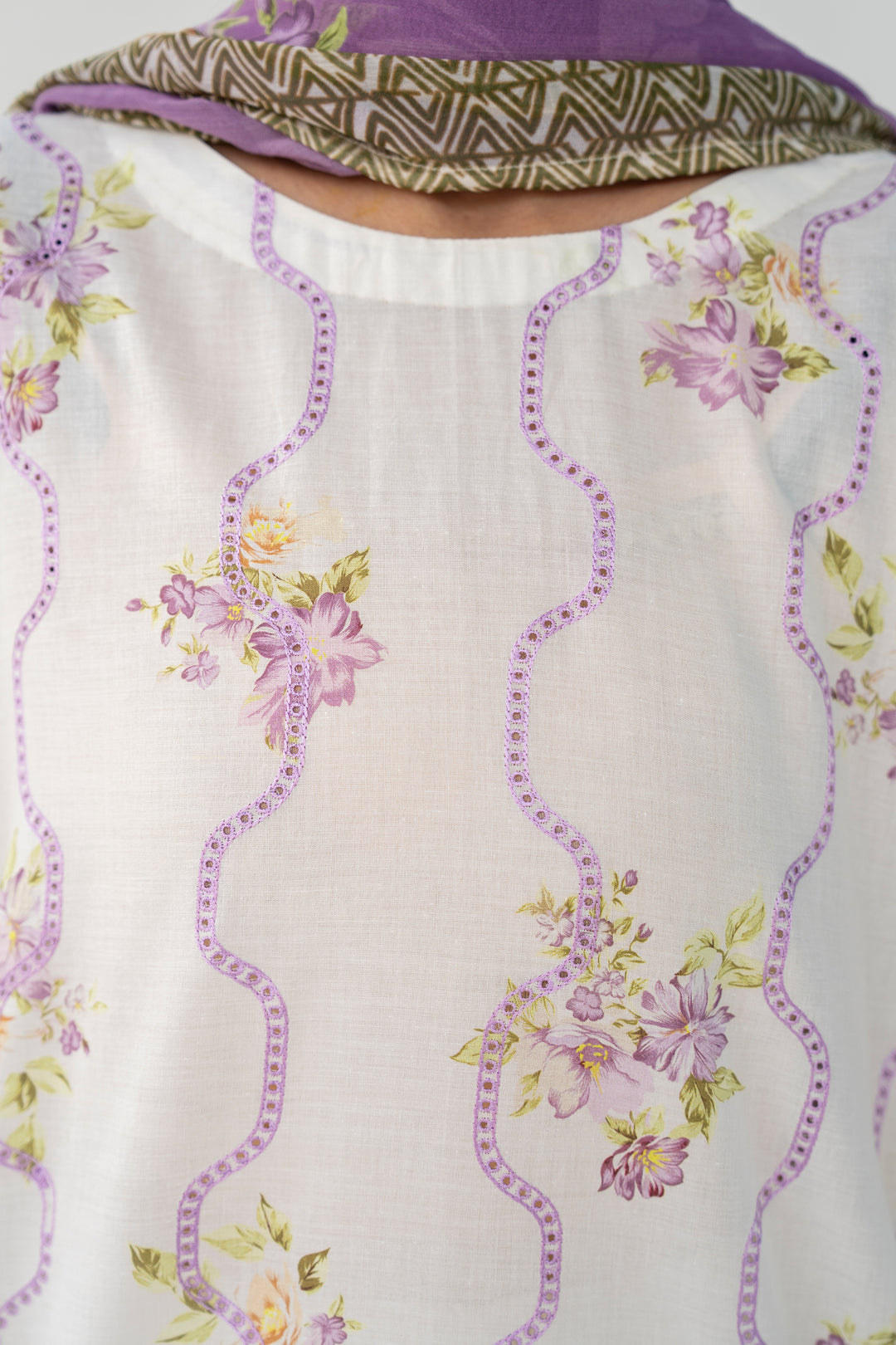 Off-White Chikankari Suit 3PC Suit