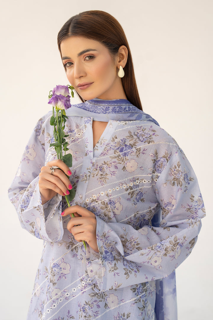 Lilac Chikankari Suit 3PC Suit