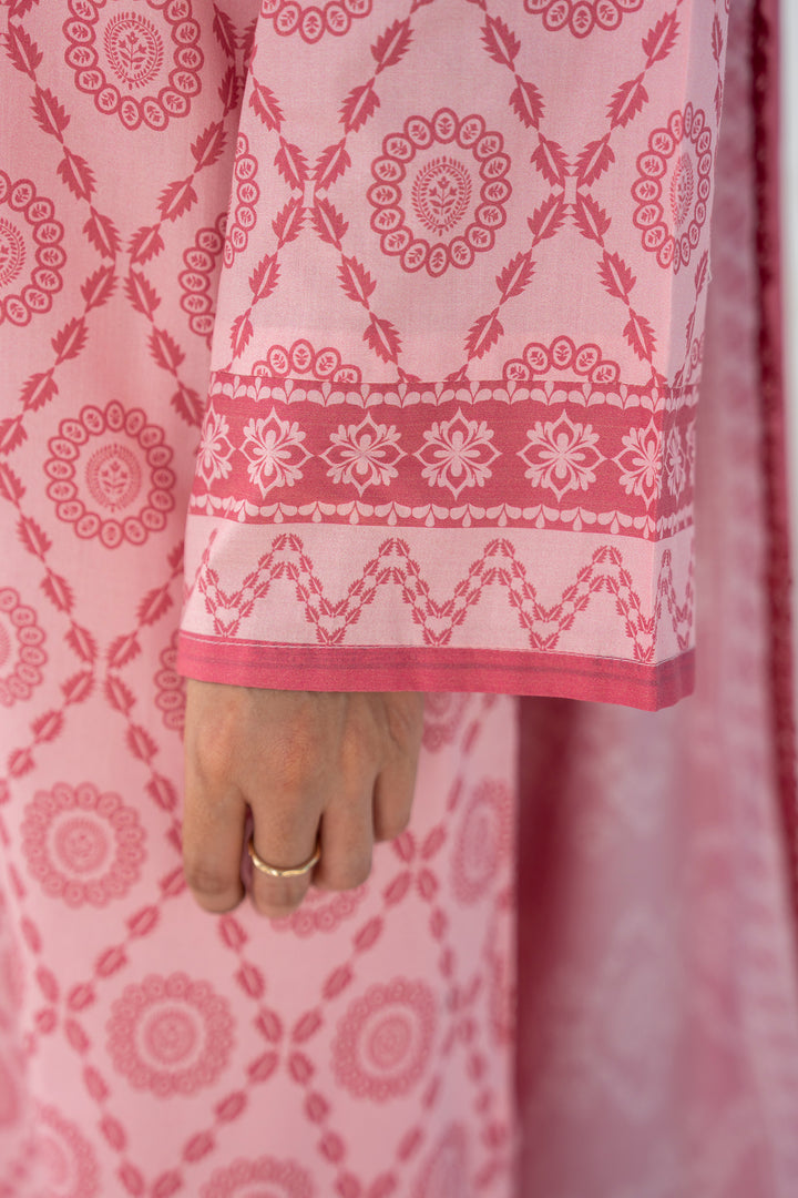 Pink Digital Print Lawn 3PC Suit