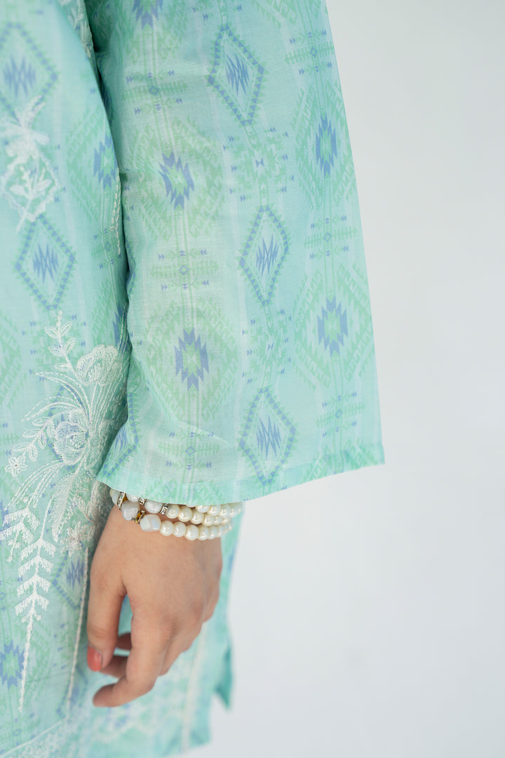 Aqua Chikankari Suit 3PC Suit