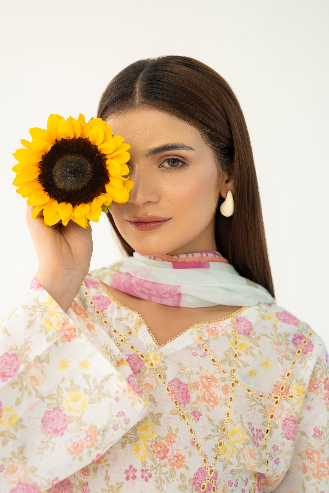 Skin Lawn Chikankari Suit 3PC Suit