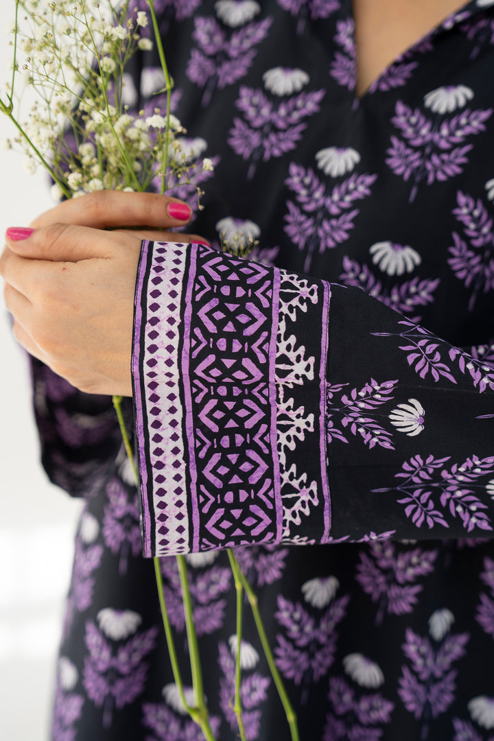 Black Digital Print Lawn 3PC Suit