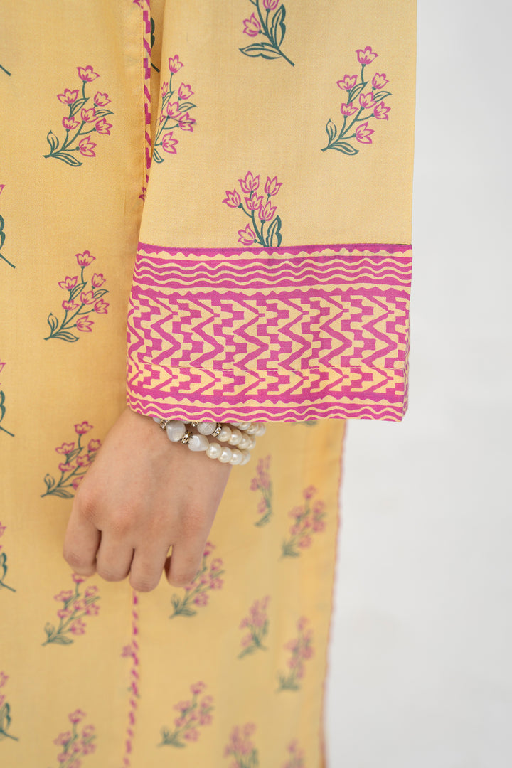 Yellow Digital Print Lawn 3PC Suit