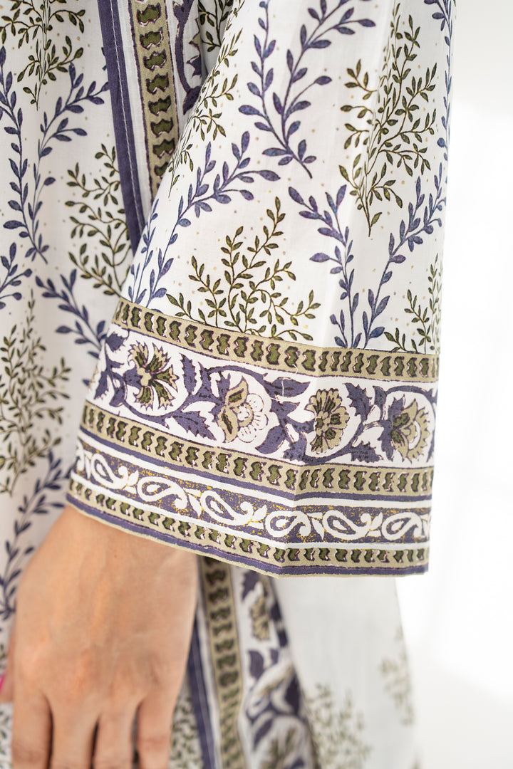 White Digital Print Lawn 3PC Suit