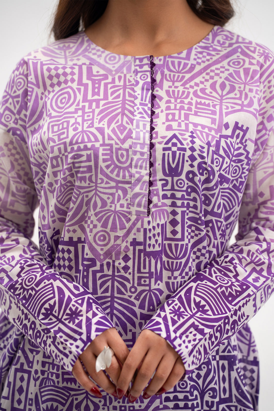 Purple  Printed Ready to Wear - SH0268