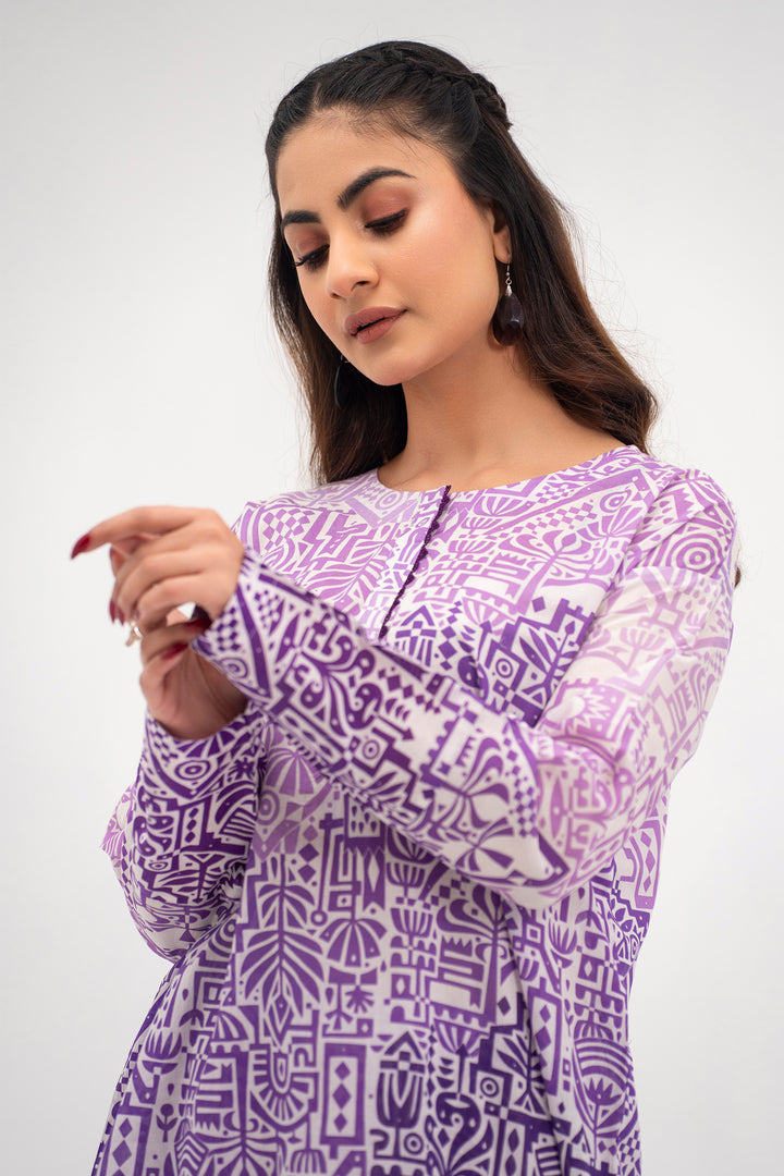 Purple  Printed Ready to Wear - SH0268