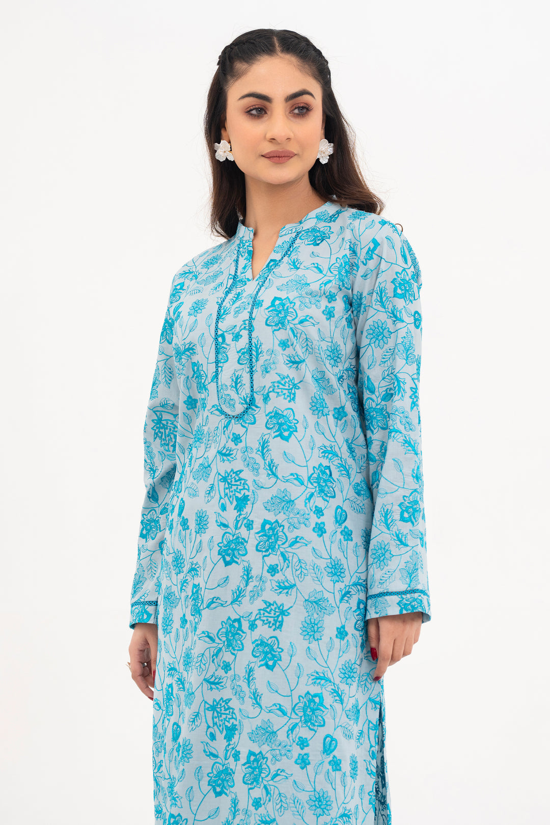 Powder Blue Embroidered Ready to Wear - SH0294