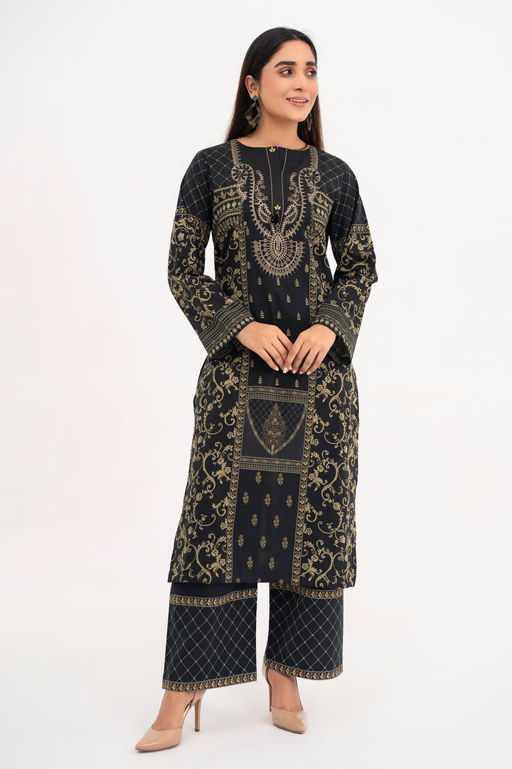 Charcoal Black Embroidered Ready to Wear - SH0058