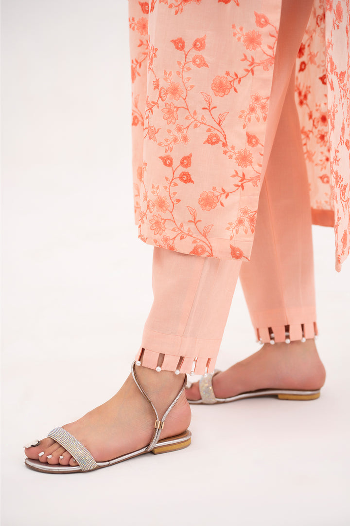 Peach Embroidered Ready to Wear - SH0292