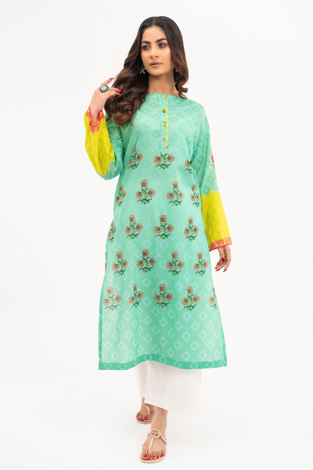 Aqua Printed Ready to Wear - SH0027