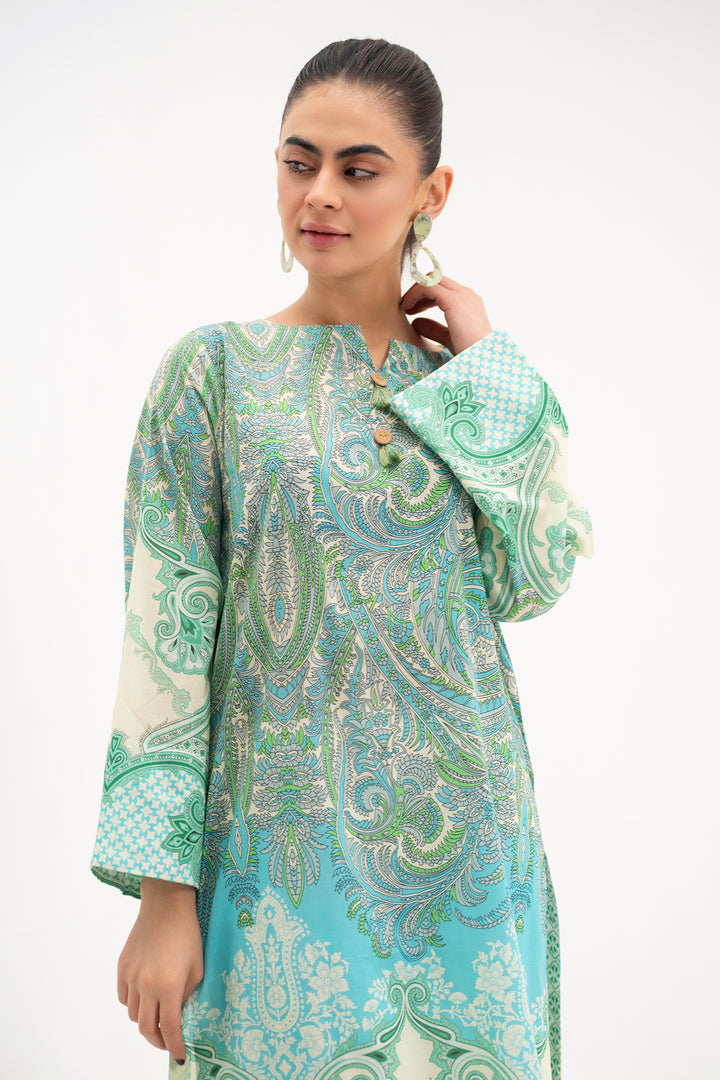 Aqua Printed Ready to Wear - SH0057