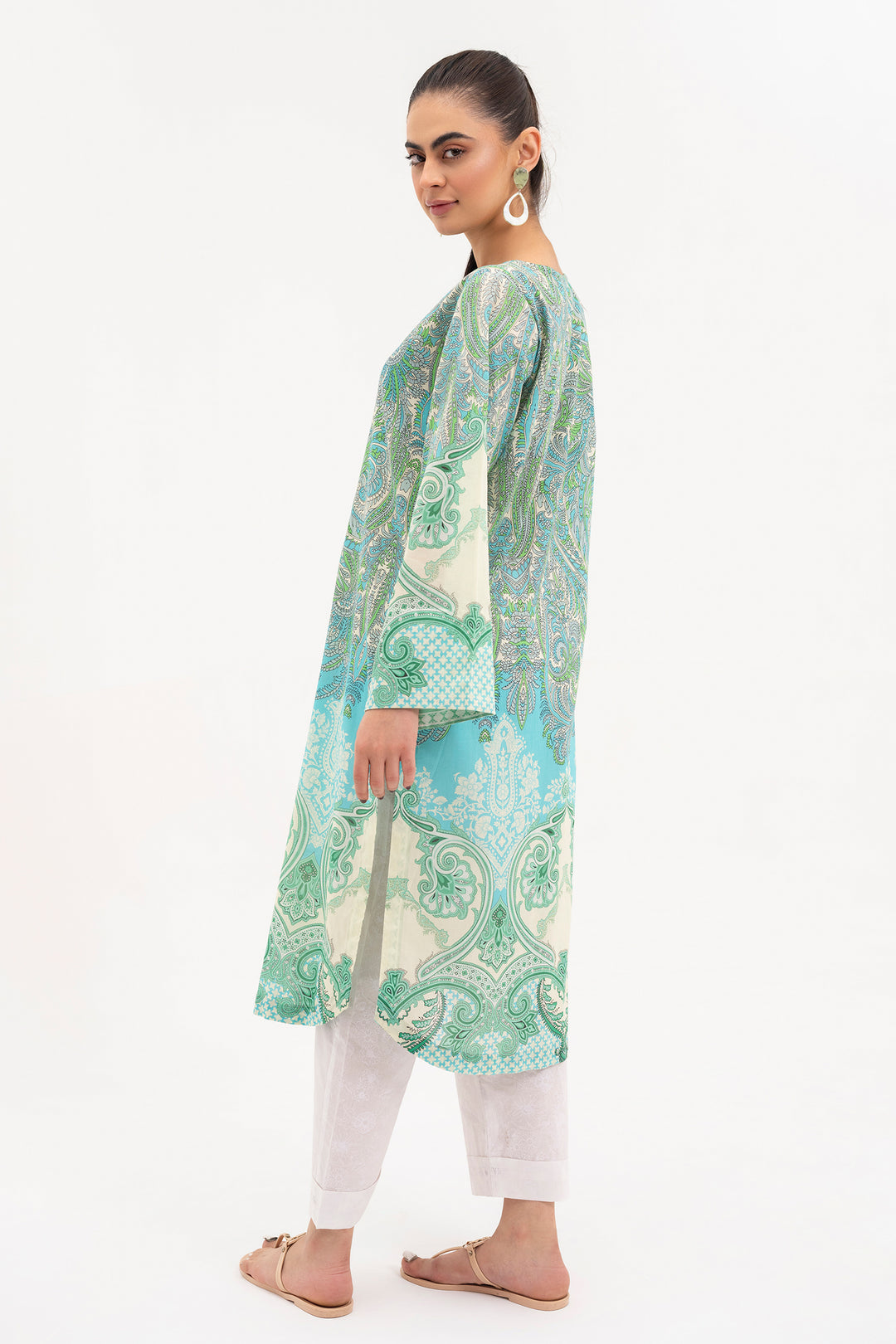 Aqua Printed Ready to Wear - SH0057