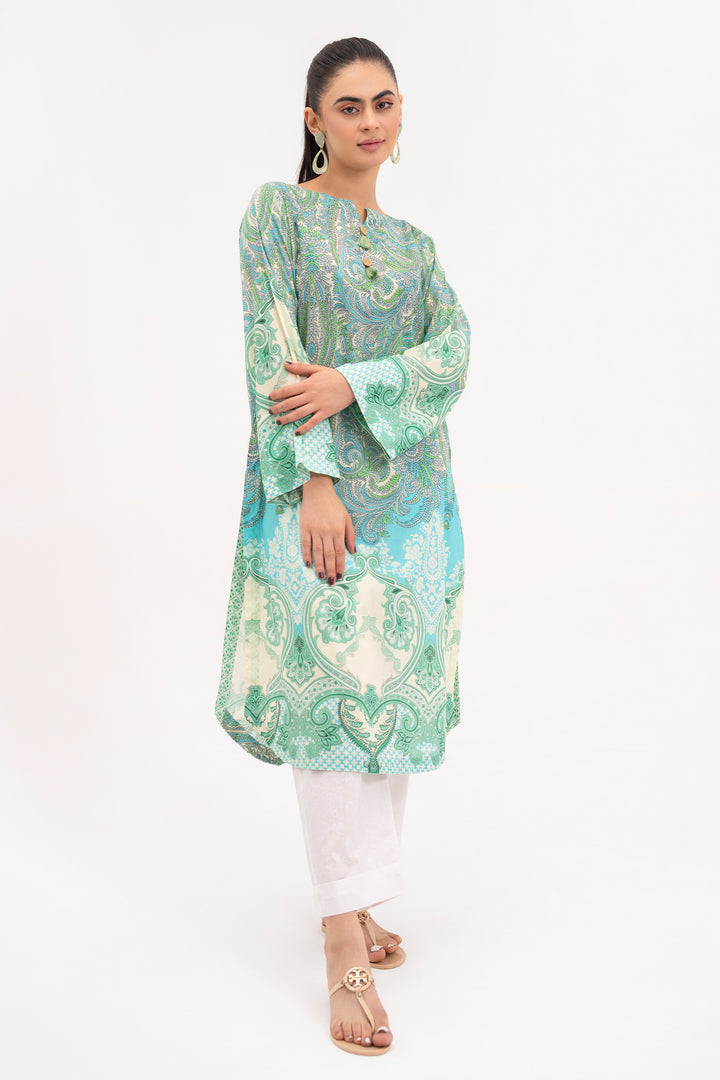 Aqua Printed Ready to Wear - SH0057