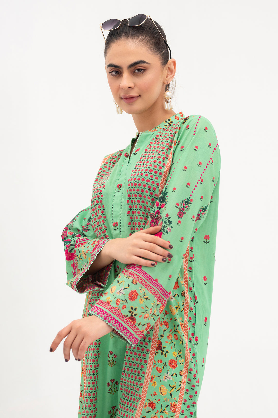 Green Printed Ready to Wear - SH0029