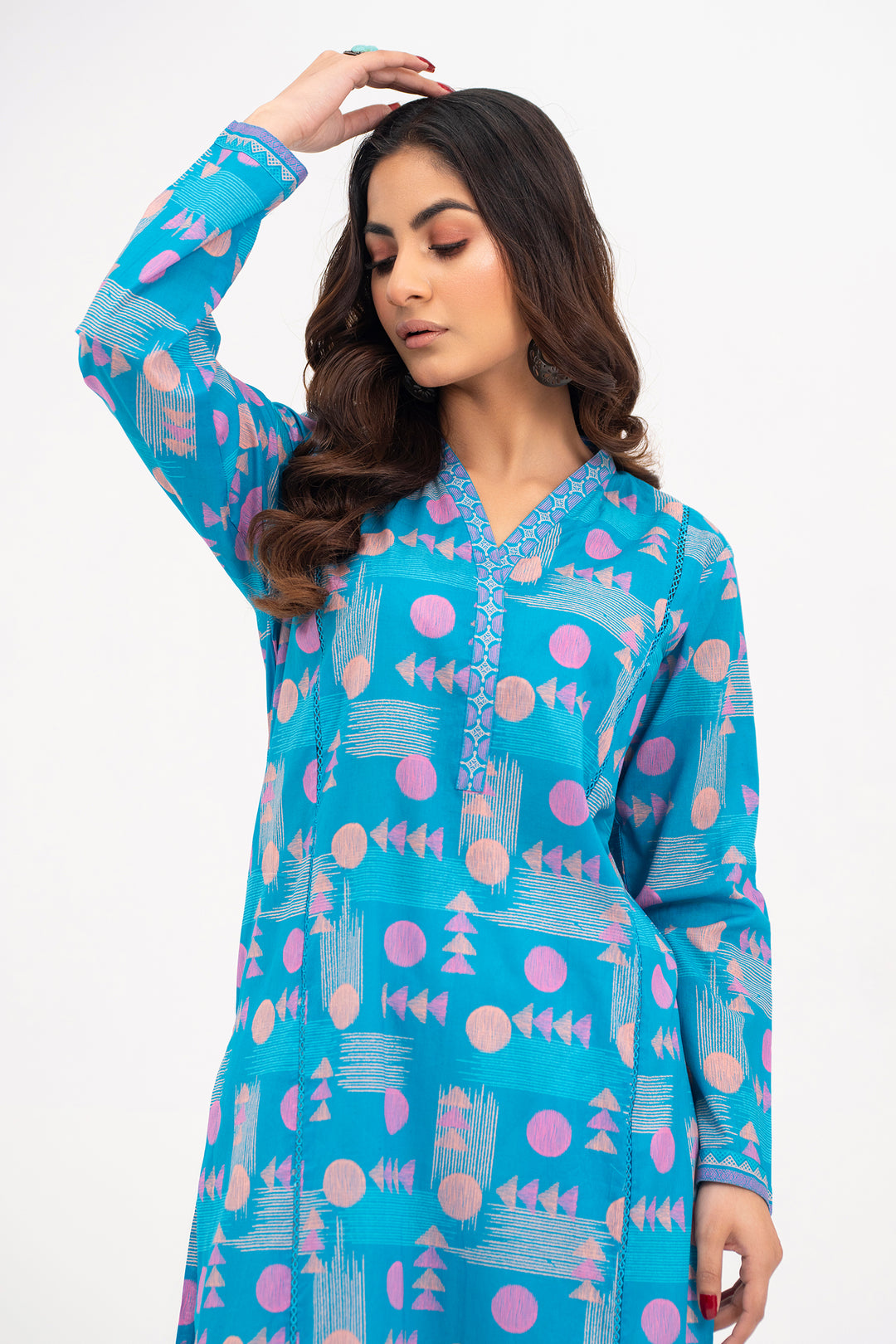 Blue Printed Ready to Wear - SH0059