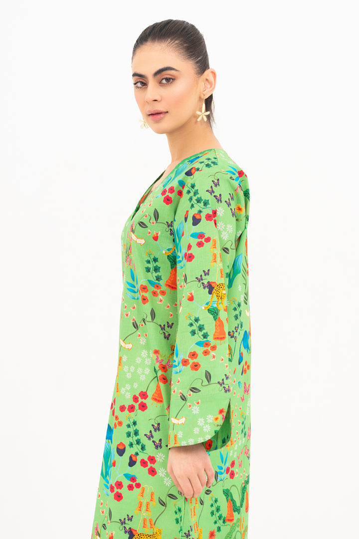 Green Printed Ready to Wear - SH0355