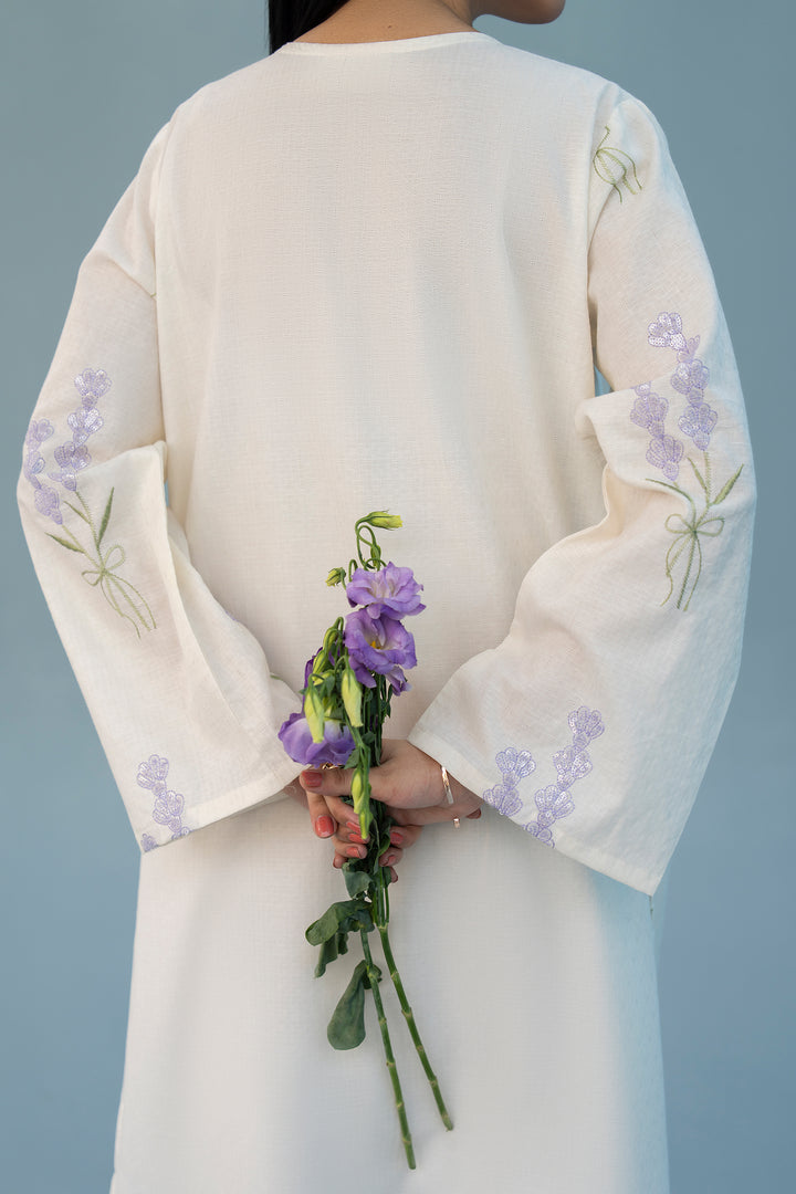 White Dobi Lawn Embroidery 3PC Suit