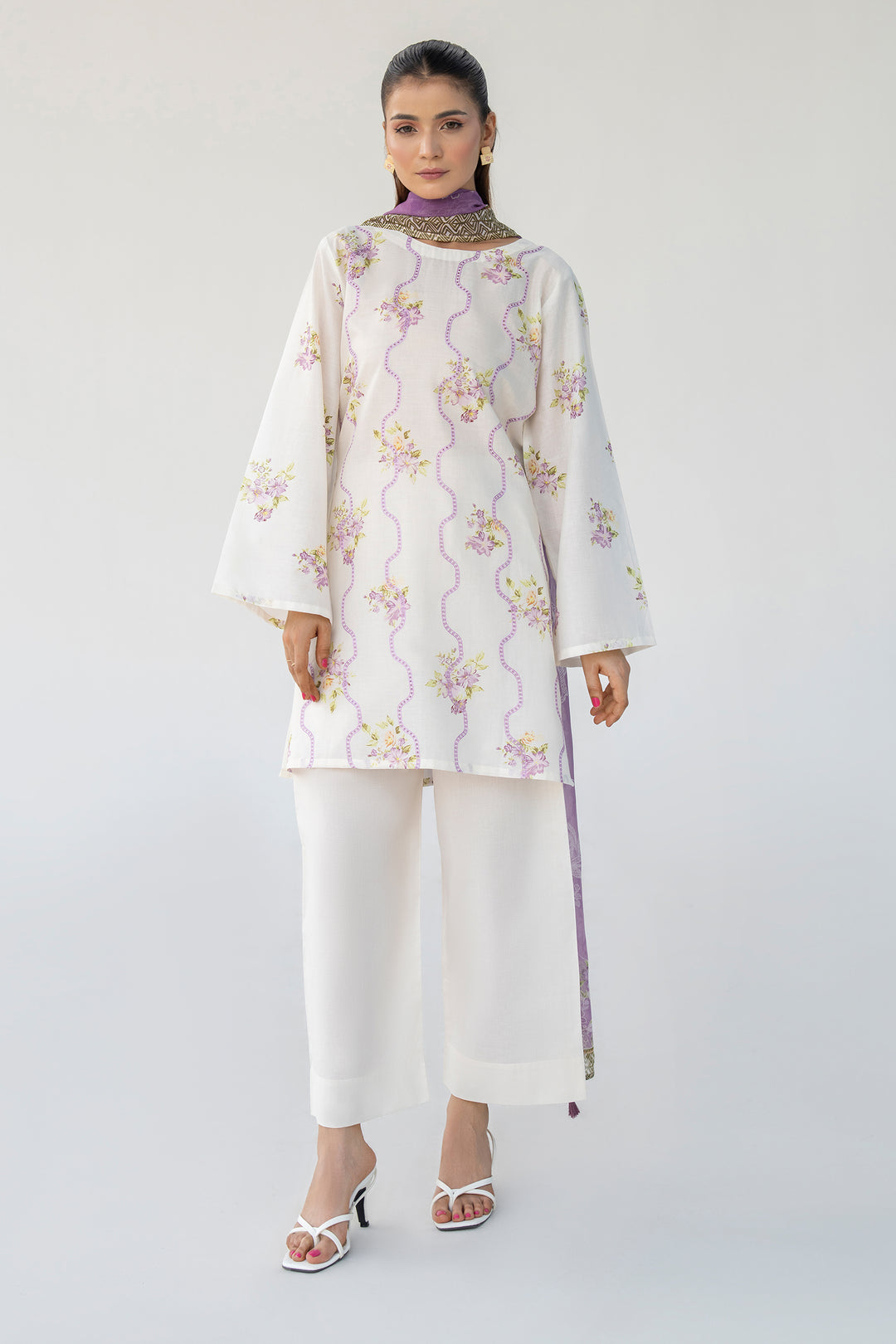Off-White Chikankari Suit 3PC Suit