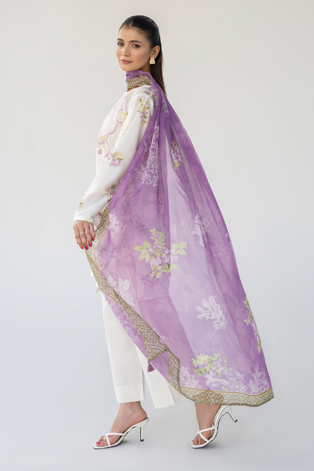 Off-White Chikankari Suit 3PC Suit