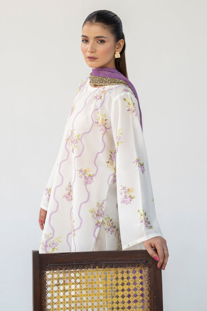 Off-White Chikankari Suit 3PC Suit