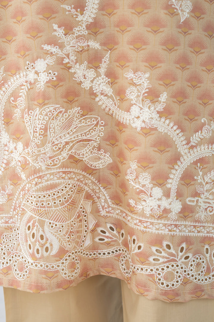 Brown Chikankari Suit 3PC Suit