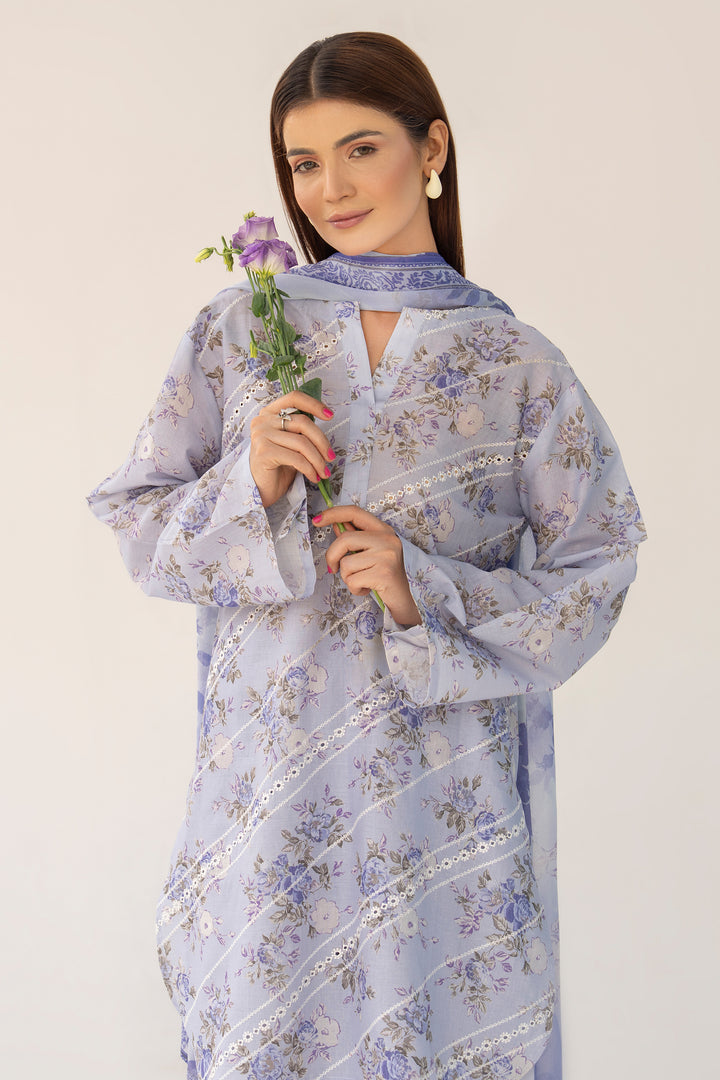 Lilac Chikankari Suit 3PC Suit