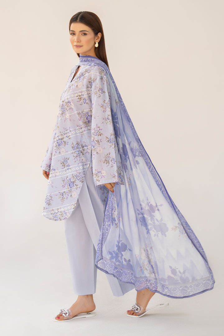 Lilac Chikankari Suit 3PC Suit