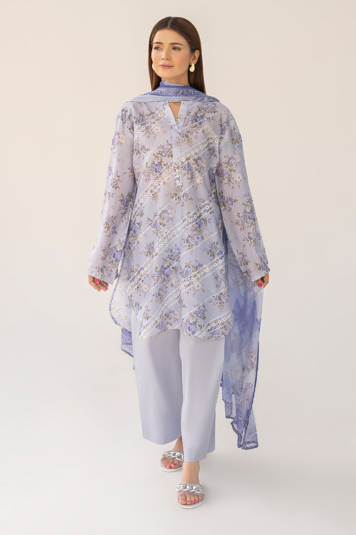 Lilac Chikankari Suit 3PC Suit