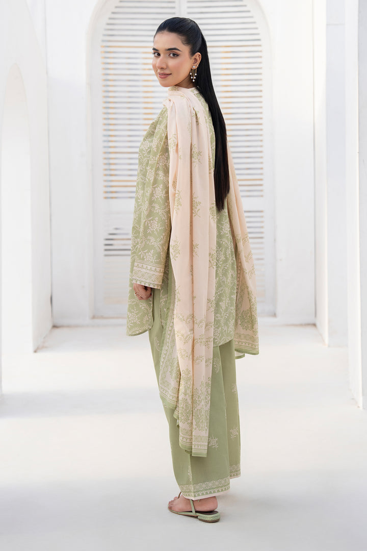 Light Green Digital Print Lawn 3PC Suit