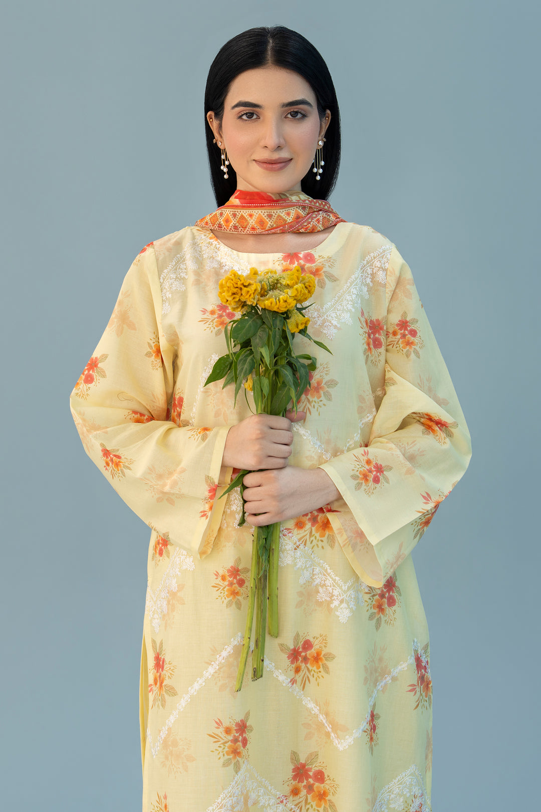 Yellow Chikankari Suit 3PC Suit