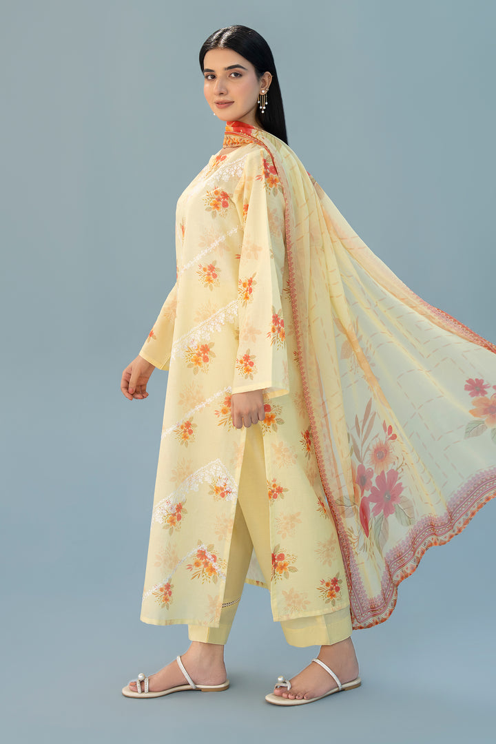 Yellow Chikankari Suit 3PC Suit