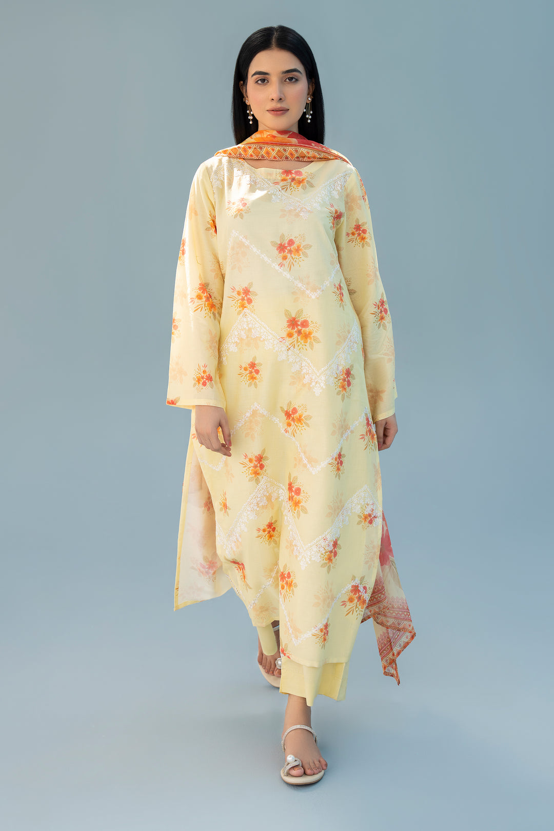 Yellow Chikankari Suit 3PC Suit