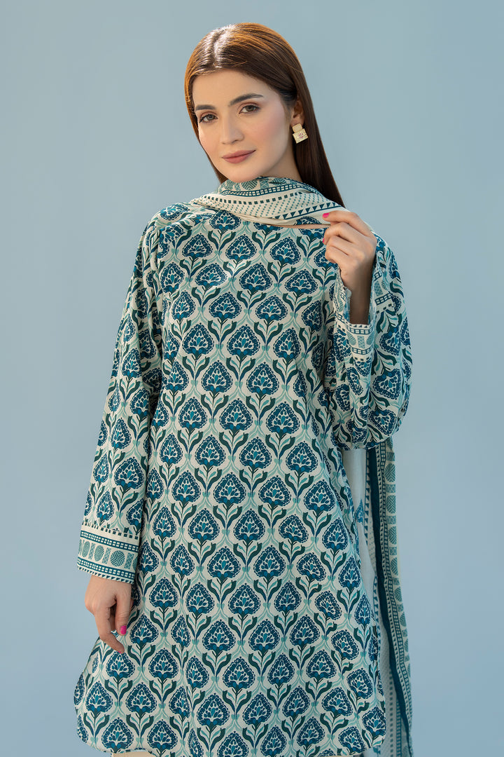 Fawn Digital Print Lawn 3PC Suit