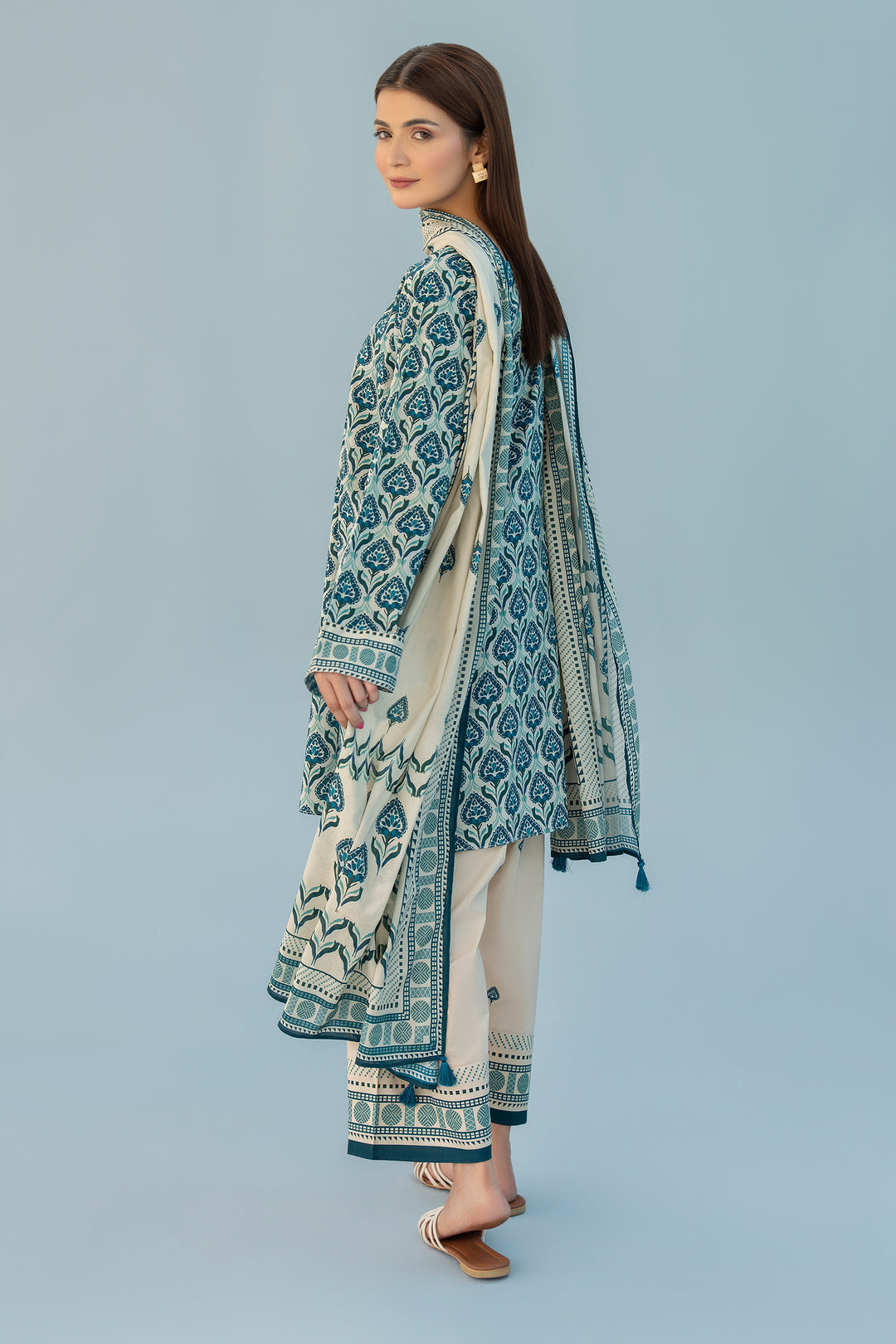 Fawn Digital Print Lawn 3PC Suit