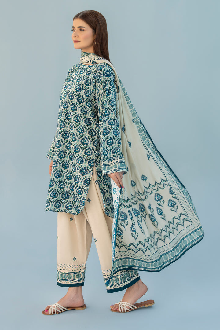 Fawn Digital Print Lawn 3PC Suit