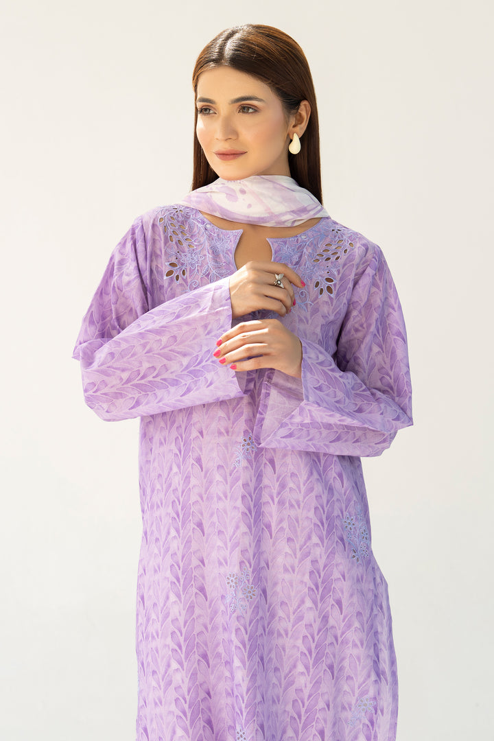 Purple Chikankari Suit 3PC Suit