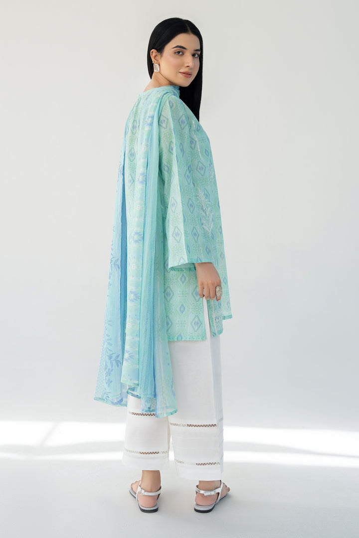 Aqua Chikankari Suit 3PC Suit